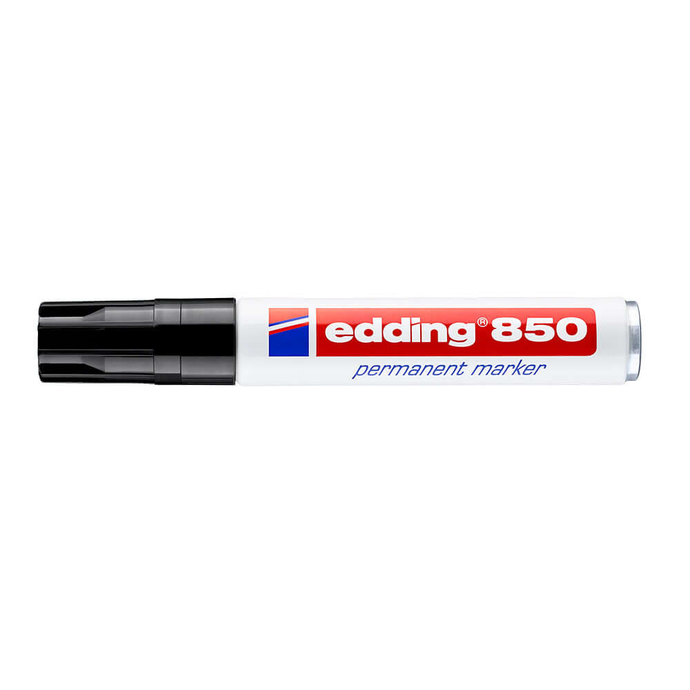 Marker permanent Edding 850, corp metalic, varf 5-15 mm, negru Marker permanent Edding 850, corp metalic, varf 5-15 mm, negru